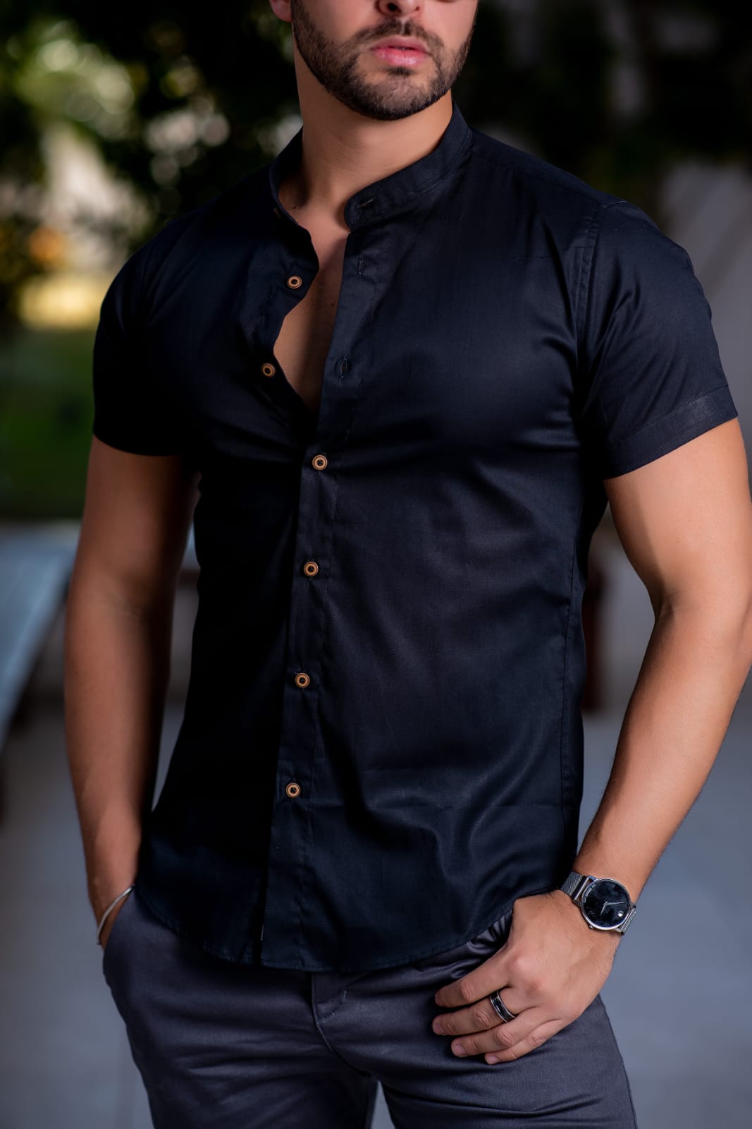 Camisa de botão M/C